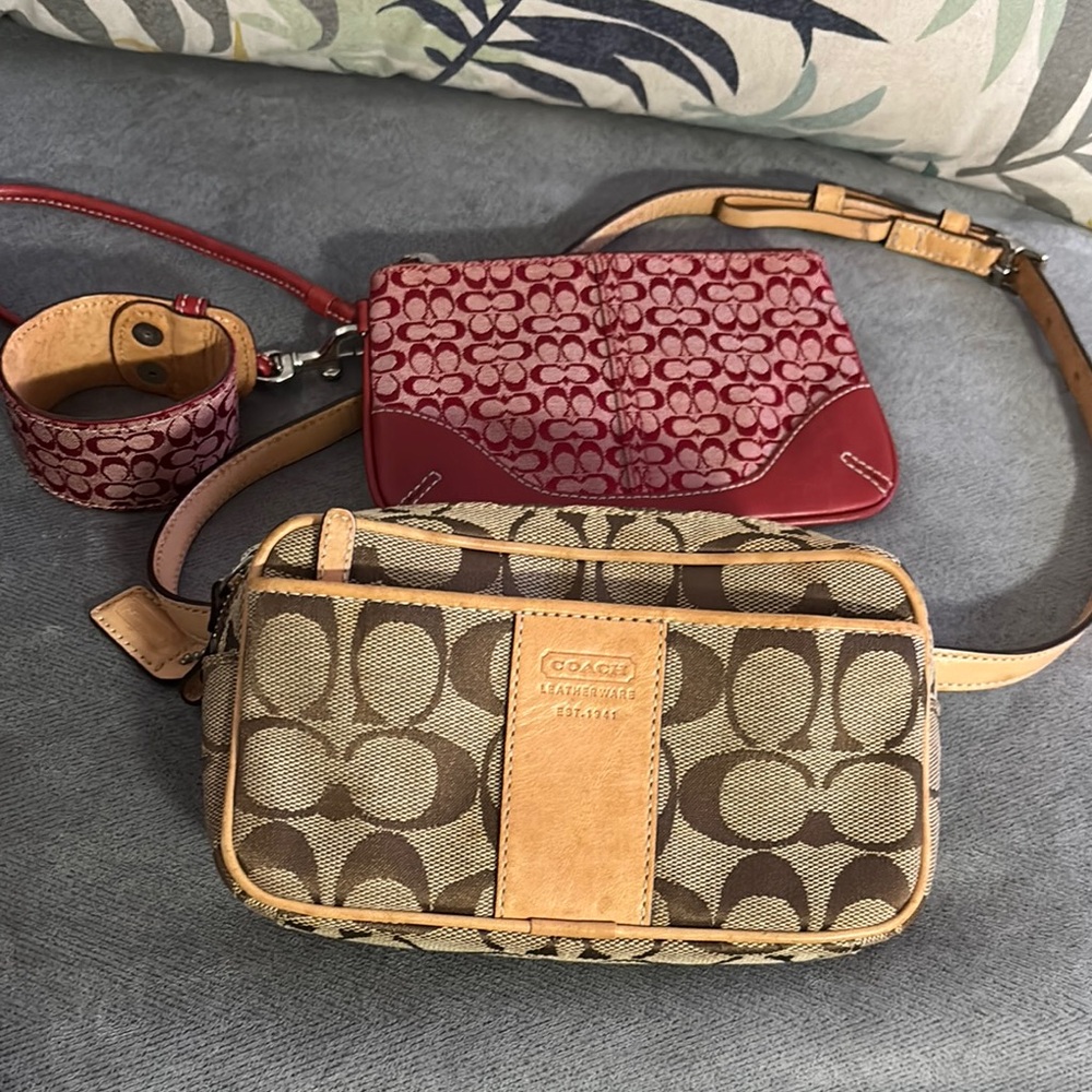 Coach beltbag, wristlet & bangle